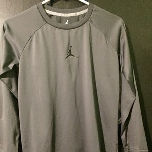 Youth Large Gray Long Sleeve Jordan Tee-Shirt